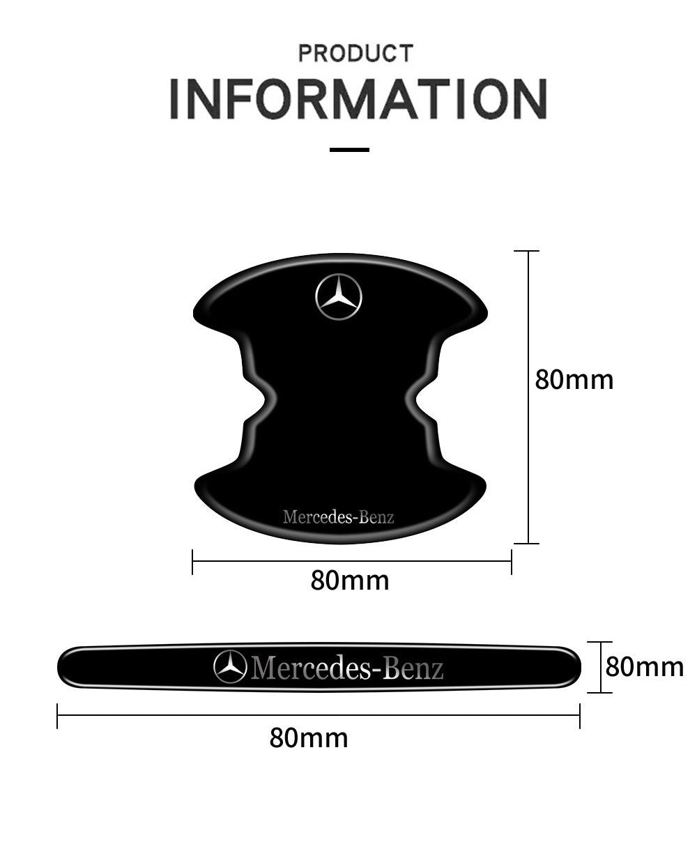 Car Door Bowl Protector Anti-collision Strip Anti-Scratch Sticker Decorative Products 8PCS