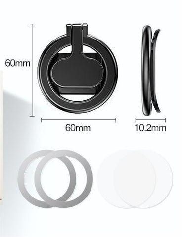 Magsafe Car Mount Magnetic Ring Holder: Foldable Phone Navigation Stand